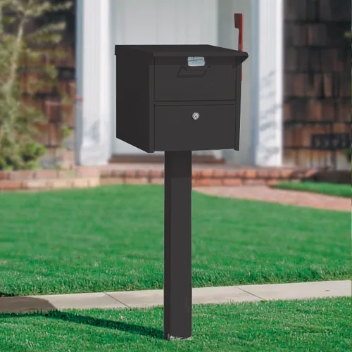 Miniatura 4 de Salsbury Industries Pedestal de cofre de correo, negro