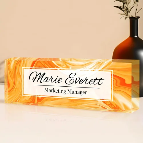 Miniatura 15 de Placa de nombre personalizada para escritorio Placa de nombre de escritorio personalizada Regalos personalizados de agradecimiento para jefe