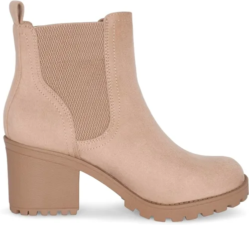 Miniatura 3 de STYLISH S ABBY - Botines Chelsea con plataforma para mujer, tacón grueso, suela de lengüeta