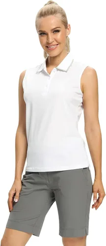 Miniatura 7 de Camisetas tipo polo para mujer, sin mangas, para golf, tenis, UPF 50+, ligeras