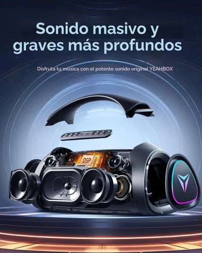 Miniatura 2 de YEAHBOX Sonic Boom MAX 300W Max Altavoz Bluetooth Grande Portátil con Sonido Fuerte, Bajo Masivo, Altavoz Impermeable IPX66 para Fiestas