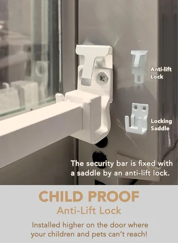 Miniatura 6 de Greatim GT-DB005 - Cerradura de ventana de seguridad para el hogar, cerradura de ventana de emergencia, a prueba de niños, sistema de bloqueo