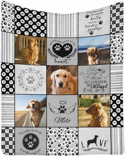 Miniatura 14 de Manta personalizada con foto de perro, mantas con imagen personalizada para amantes de los perros, manta personalizada para regalos con mis propias