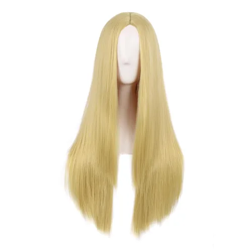Miniatura 8 de MapofBeauty - Peluca larga y lacia natural especial para mujer de 28 pulgadas/70 cm (marrón)