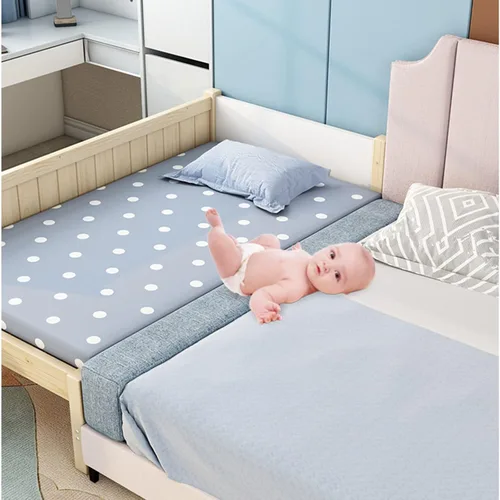 Miniatura 8 de EFELIM Relleno de espacio de cama de lino para cama Queen King de tamaño matrimonial, extensor de colchón rectangular de esponja gruesa para Beige
