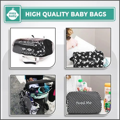 Miniatura 3 de Easy Baby - Pañal, biberón y suministros - Bolsas organizadoras y cambiador - Cambio, alimenta, viste y límpiame (paquete de 8 Brooklyn)