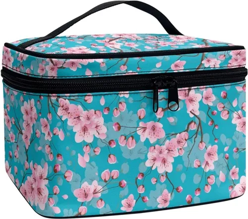 Miniatura 43 de doginthehole Bolsa de maquillaje, bolsa de cosméticos de viaje, bolsa de aseo portátil grande, organizador de accesorios para mujeres y niñas