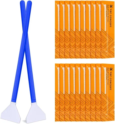 K&F Concept Paquete de 20 sensores de fotograma completo, hisopos de limpieza, cámara digital DSLR SLR, CCD seco CMOS, hisopos limpios compatibles