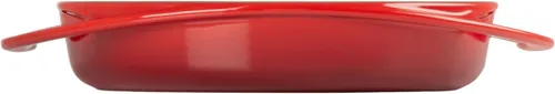 Miniatura 3 de Le Creuset Plato de tatuaje de hierro fundido esmaltado, 2 cuartos de galón, color cereza