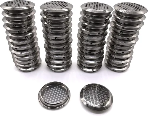 Miniatura 7 de 50 rejillas de ventilación circulares de 0.748 in de acero inoxidable de ventilación redonda de malla de ventilación para cocina, baño, armario