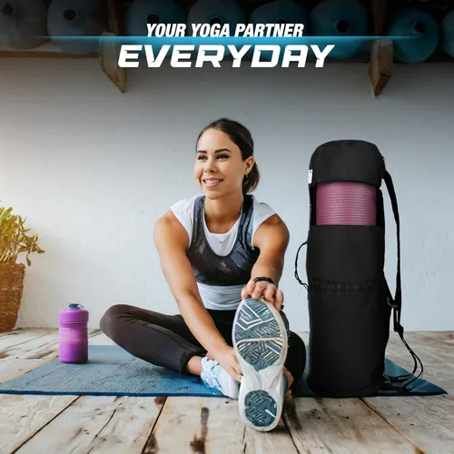 Miniatura 8 de MAGNILAY Bolsa para esterilla de yoga, para mujeres y hombres, bolsa de yoga con bolsillos y correa ajustable, soporte para esterilla de yoga, se