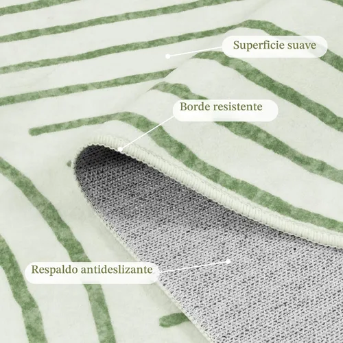 Miniatura 6 de Lahome - Alfombras abstractas de 8 x 10 para sala de estar, alfombras suaves de 8 x 10 en verde para dormitorio, alfombra antideslizante, alfombra