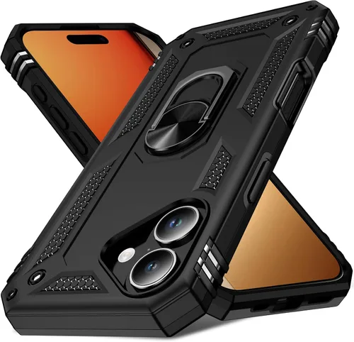 Miniatura 27 de 17 Pro - Funda de teléfono para hombre con anillo de soporte, armadura resistente de grado militar para iPhone 17 Pro, funda a prueba de golpes, Azul