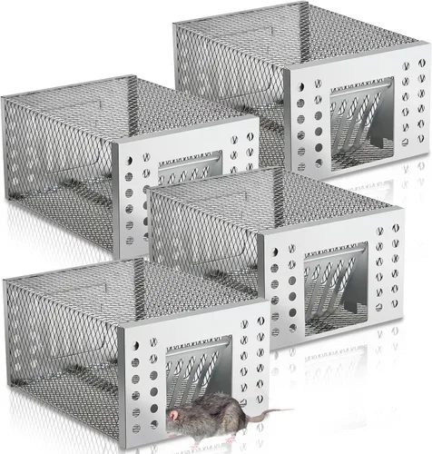 Miniatura 9 de 1 trampa humana para ratas, trampa de ardilla viva para interiores y exteriores, pequeños roedores, ratones, ratones, ratones, hámsters, ardilla