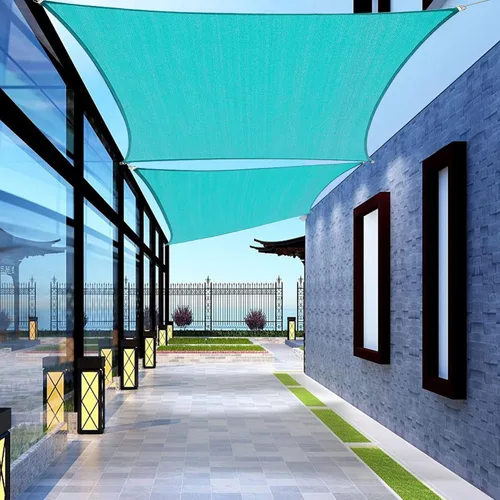 Toldo parasol rectangular de 8 x 10 pies, Toldo con bloqueador UV para patio, patio trasero, césped, jardín, actividades al aire libre, Turquesa,