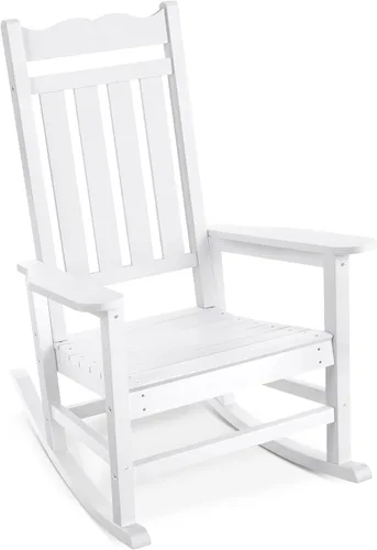 Miniatura 12 de Stoog Mecedora para patio, para todo tipo de clima, soporte de peso de 400 libras, nunca se decolora ni se pudre, para patio trasero, hoguera, Teca