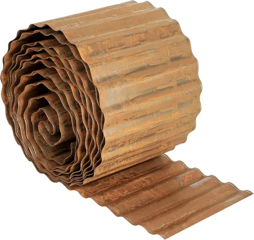 Miniatura 15 de Worth Bordes de Paisajismo de Acero Galvanizado Corrugado Ancho, 10" x 20 Pies Tiras Largas de Metal Flexible y Resistente para Bordes de Césped