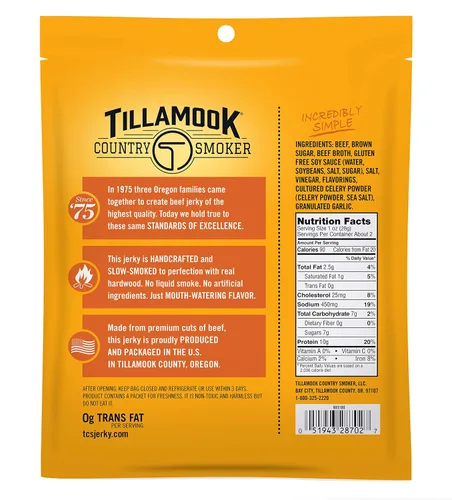 Miniatura 2 de Tillamook Country Smoker Tillamook Real Hardwood Smoked Old Fashioned Silver Dollar - charqui de carne de vacuno