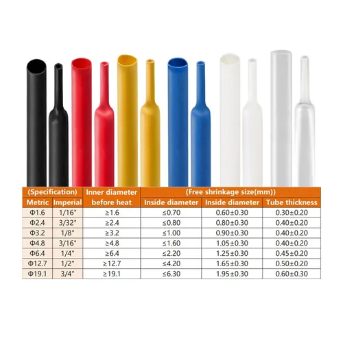 Miniatura 3 de Chanzon Kit surtido de tubos termorretráctiles 3:1 extra largos, de grado marino, impermeable, con forro adhesivo, 35 tamaños, multicolor, negro