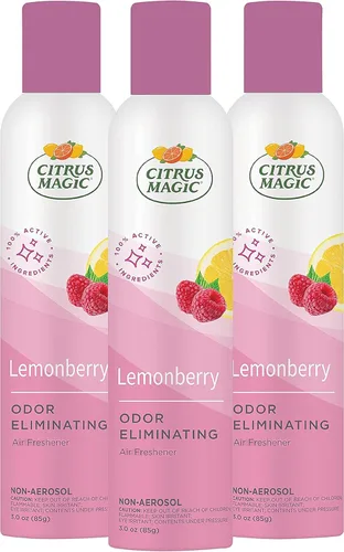 Miniatura 13 de Citrus Magic Spray ambientador que elimina olores, limón tropical, 3 onzas, paquete de 3