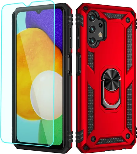 Miniatura 7 de Funda para Galaxy A13 LTE 4G, (no para 5G) con protector de pantalla, [grado militar] de 16 pies, con función de atril magnético, funda protectora