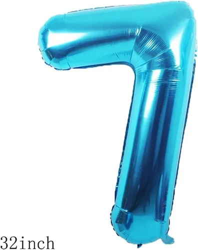Miniatura 2 de Globos, 11 globos de aluminio de 7 años para decoración de fiesta de cumpleaños de 7 años, globos de confeti, globos de fiesta de cumpleaños, globos