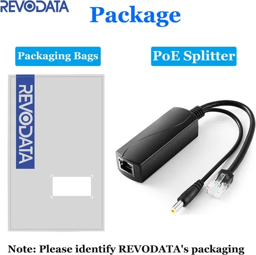 Miniatura 8 de Divisor PoE Gigabit 12V 2A Salida con IEEE 802.3af/at Cumple con el estándar 10,100,1000Mbps Divisor Adaptador de alimentación a través de Ethernet