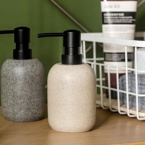 Miniatura 3 de Dispensador de Jabón GalDal Beige, Dispensador de Loción de Manos para Encimera de Baño, Dispensador de Jabón para Cocina.
