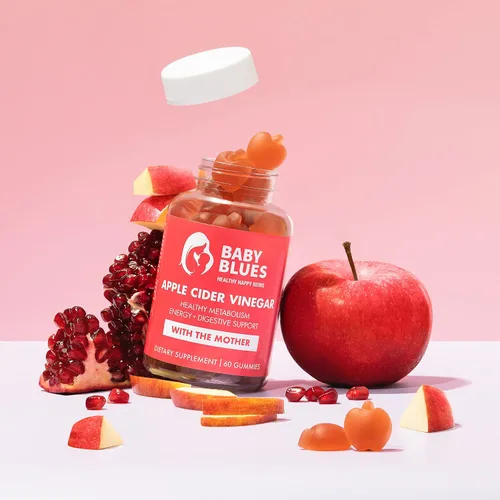 Miniatura 2 de Baby Blues Gomitas posparto de vinagre de sidra de manzana con B6 y B12, veganas, sin OMG, vitaminas posparto, vitaminas posparto para mujeres