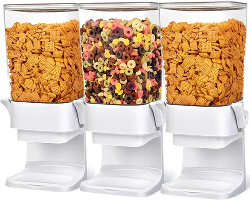 Miniatura 12 de Dispensador de Cereales para Encimera, Contenedores de Cereales de 5.5L Dispensador de Almacenamiento para Despensa, Contenedores de Arroz