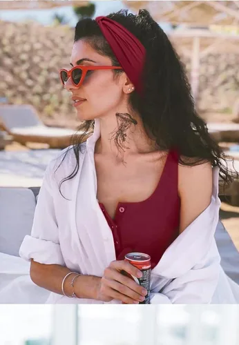 Miniatura 49 de K-Elewon Paquete de 3 diademas elásticas anchas para mujer, bandas para el cabello para yoga, deportes