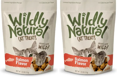 Miniatura 11 de Wildly Natural Golosinas para gatos, 2.5 onzas, sabor a salmón