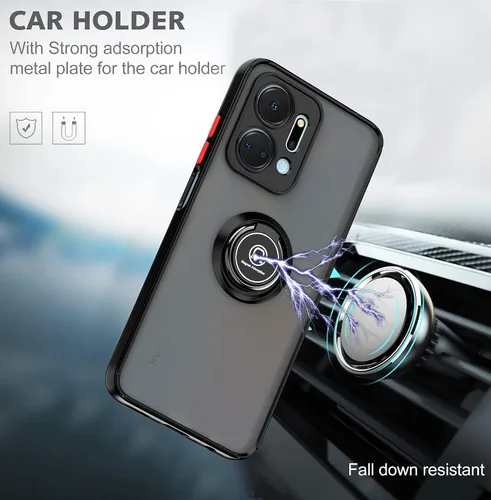 Miniatura 4 de QUIETIP Funda compatible con Xiaomi Redmi Note 12S con protector de pantalla, TPU + policarbonato duro a prueba de golpes, anillo magnético