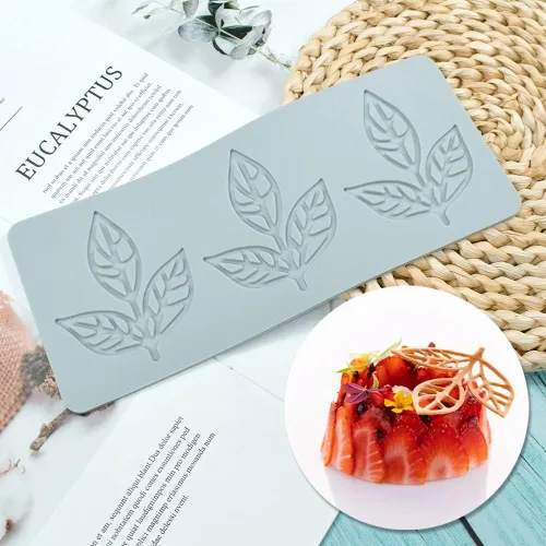 Miniatura 13 de Molde de encaje de hojas huecas 3D, molde de encaje de silicona con formas de flores de múltiples hojas para decoración de pasteles, tapete