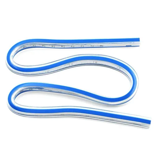 Miniatura 3 de Juego de 4 reglas de patrón de costura, juego de reglas curvas de ropa con métrica transparente flexible, para diseñadores, sastres, principiantes