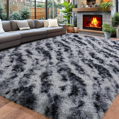 Miniatura 44 de Alfombras de área de 8x10 para sala de estar, alfombra shaggy grande ultra suave y esponjosa para dormitorio, alfombras de felpa mullida Blanco crema
