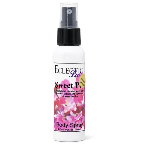 Eclectic Lady Spray corporal Sweet Pea, doble fuerza, 2 onzas, espray corporal para mujeres con fragancia limpia, ligera y suave, colonia con aroma