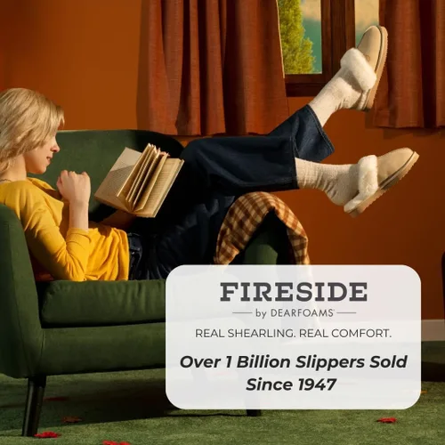 Miniatura 2 de Fireside by Dearfoams Women's Fireside Sydney Shearling Fur IndoorOutdoor Scuff Slipper With Wide Widths
