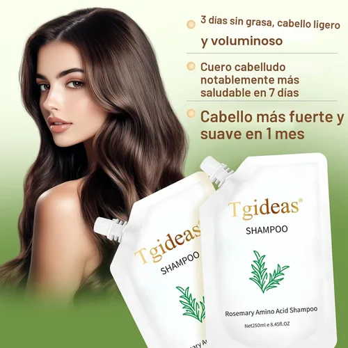 Miniatura 6 de Tgideas Champú de aminoácidos de biotina de romero, champú para el crecimiento del cabello para mujeres y hombres, pérdida de cabello adelgazante