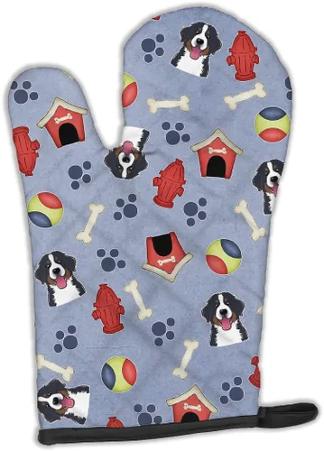 Miniatura 23 de Caroline's Treasures BB4020OVMT Dog House Collection Border Collie - Guante de horno grueso resistente al calor para sartenes calientes y horno