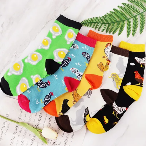 Miniatura 2 de Jeasona Calcetines lindos para mujer, diseño de perro salchicha de pollo, abeja, erizo, panda, regalos para mujer