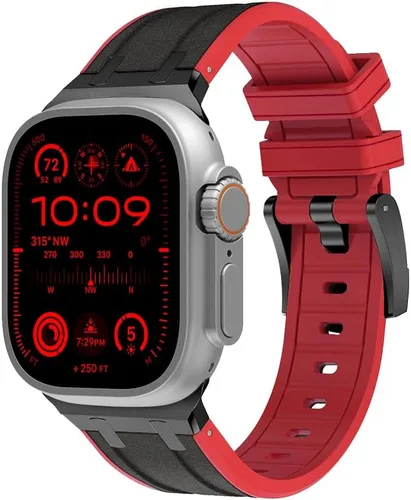 Miniatura 19 de Apple Watch Band para iWatch Ultra Series, correa de reloj de silicona para hombres, diseño fresco, compatible con Apple Watch de 1.929 in, 1.772