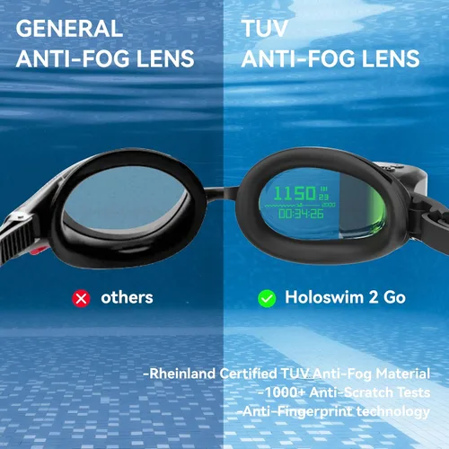 Miniatura 6 de Holoswim Smart Swim Goggles, 2GO Swimming Goggles, AR Real-time Display, AI Data Analysis, Anti-fog IPX8, Stroke Recognition