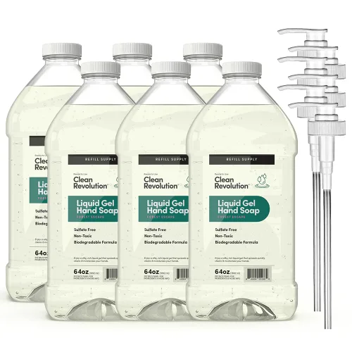 Miniatura 37 de Clean Revolution Jabón de manos en gel líquido, líquido sedoso rico, espuma rápida, enjuague rápido, contiene aceites esenciales reales