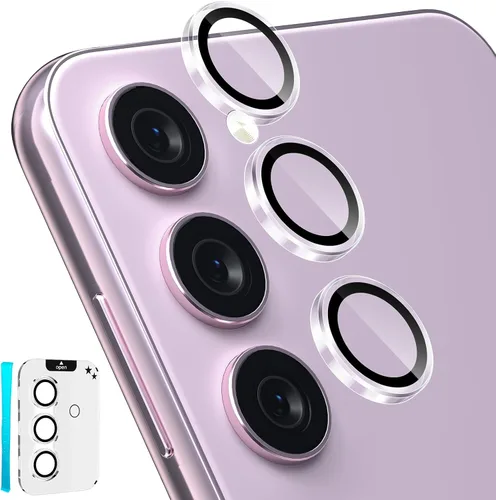 Miniatura 9 de CloudValley [3 piezas] Protector de lente de cámara para Samsung Galaxy S24/S23 Plus, vidrio templado 9H + anillo protector de lente individual