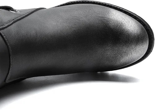 Miniatura 2 de GLOBALWIN Botas de moda con cordones en la espalda para mujer, altura hasta la rodilla, para otoño e invierno