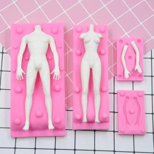 Miniatura 7 de Molde de arcilla de silicona 3D para cuerpo humano, molde de polímero grande para escultura humana, molde de cuerpo completo para manualidades