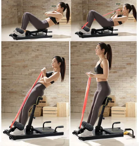 Miniatura 3 de Goplus Máquina de sentadillas profundas, 8 en 1 Sissy Squat Fitness Equipo funcional de entrenamiento de entrenamiento para sentarse y empujar hacia