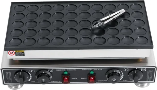 Miniatura 4 de 50pcs Mini máquina para hacer panqueques holandés comercial panqueques panqueques antiadherente Control de temperatura y tiempo 122-572℉ 1800W