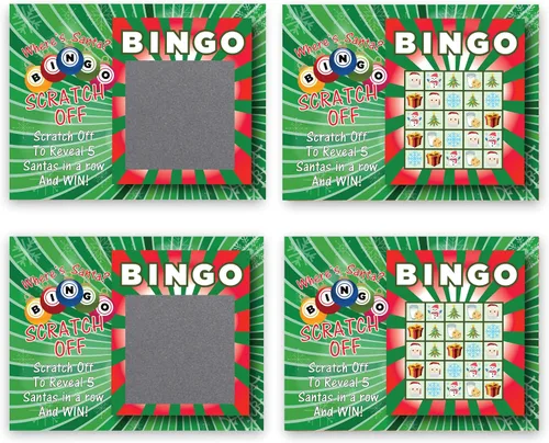 Miniatura 5 de My Scratch Offs Paquete de 26 tarjetas de juego para rascar, 3 x 4 pulgadas, divertidos recuerdos de fiesta de Navidad para adultos, familias